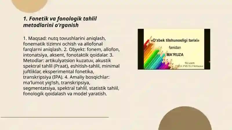 Lingvistik tahlil metodlarini oʻrganish 3
