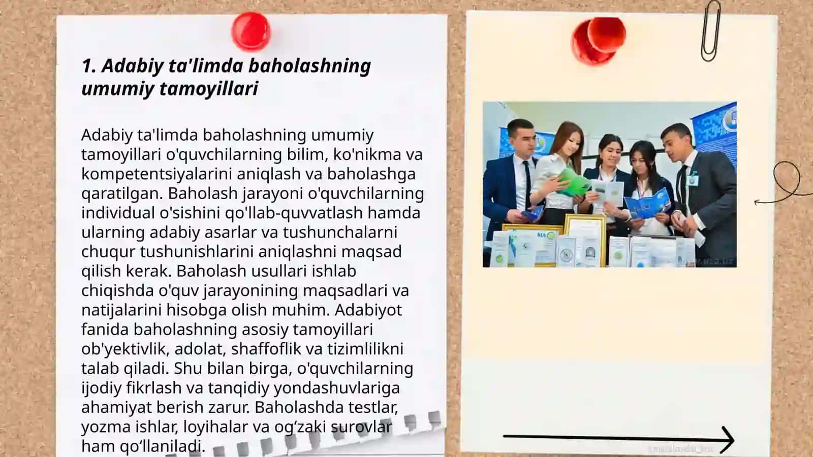 Adabiy ta'limda baholash mezonlari 3