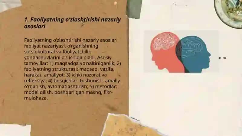 Faoliyatning o‘zlashtirishi va malakalarni egallash 3