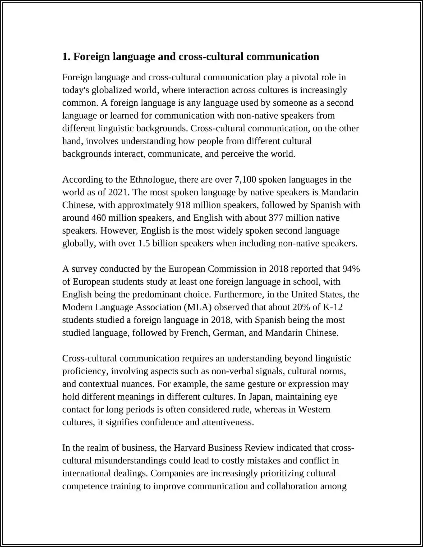 MUSTAQIL ISH: THE ROLE OF FOREIGN LANGUAGE 3