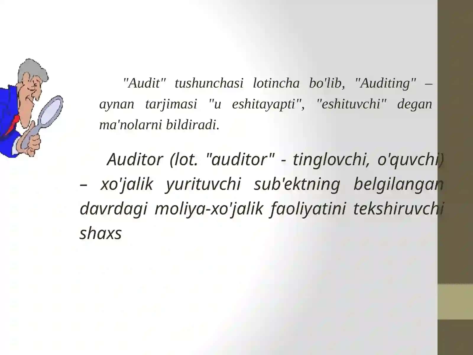 Auditga kirish 3