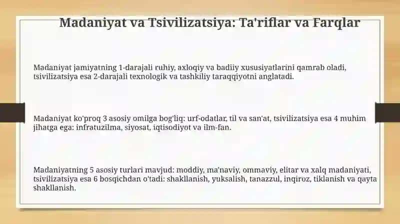 Madaniyat va Tsivilizatsiya 3