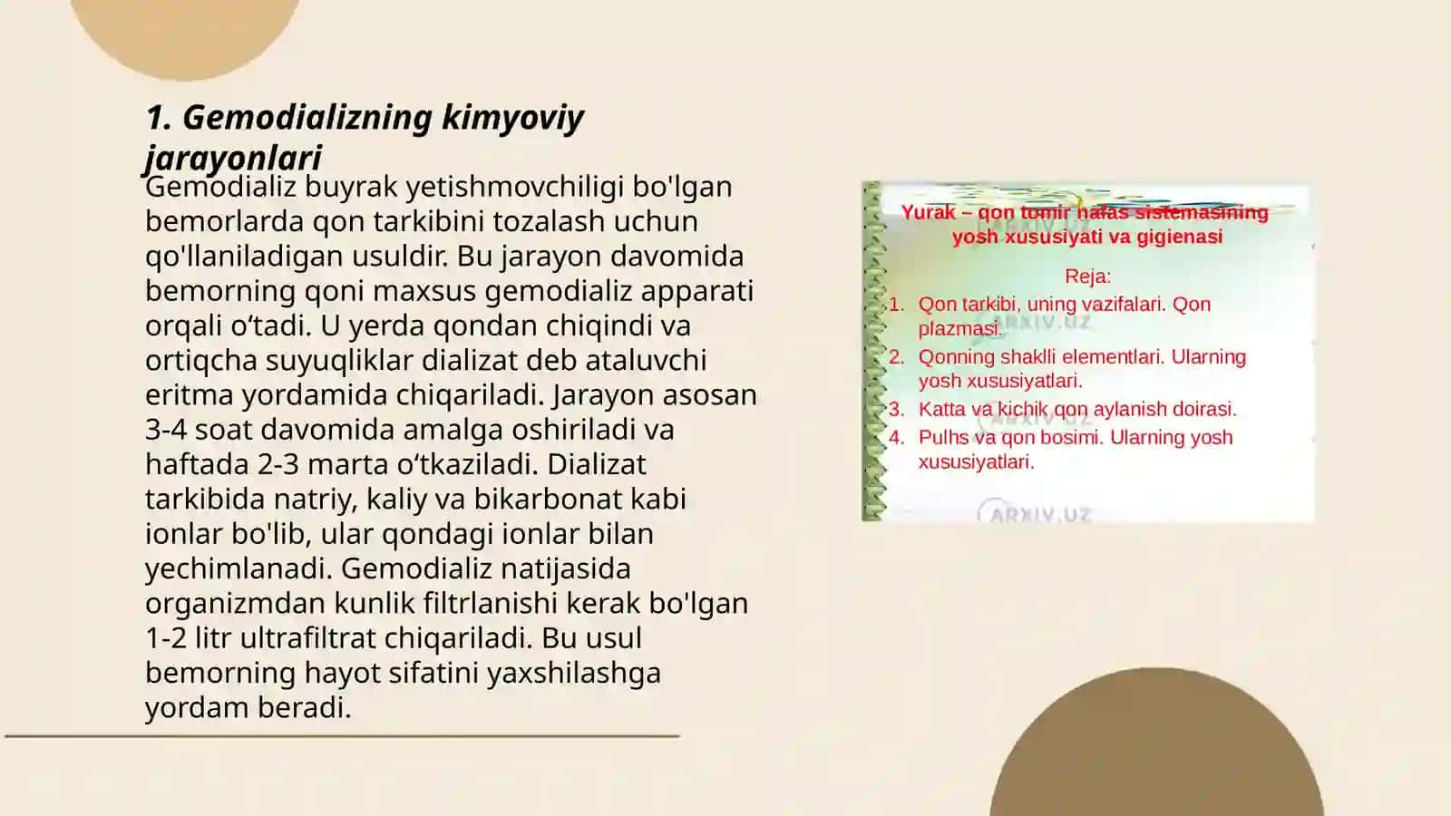 Gemodializni oʻtkazishda kimyoning ahamiyati 3