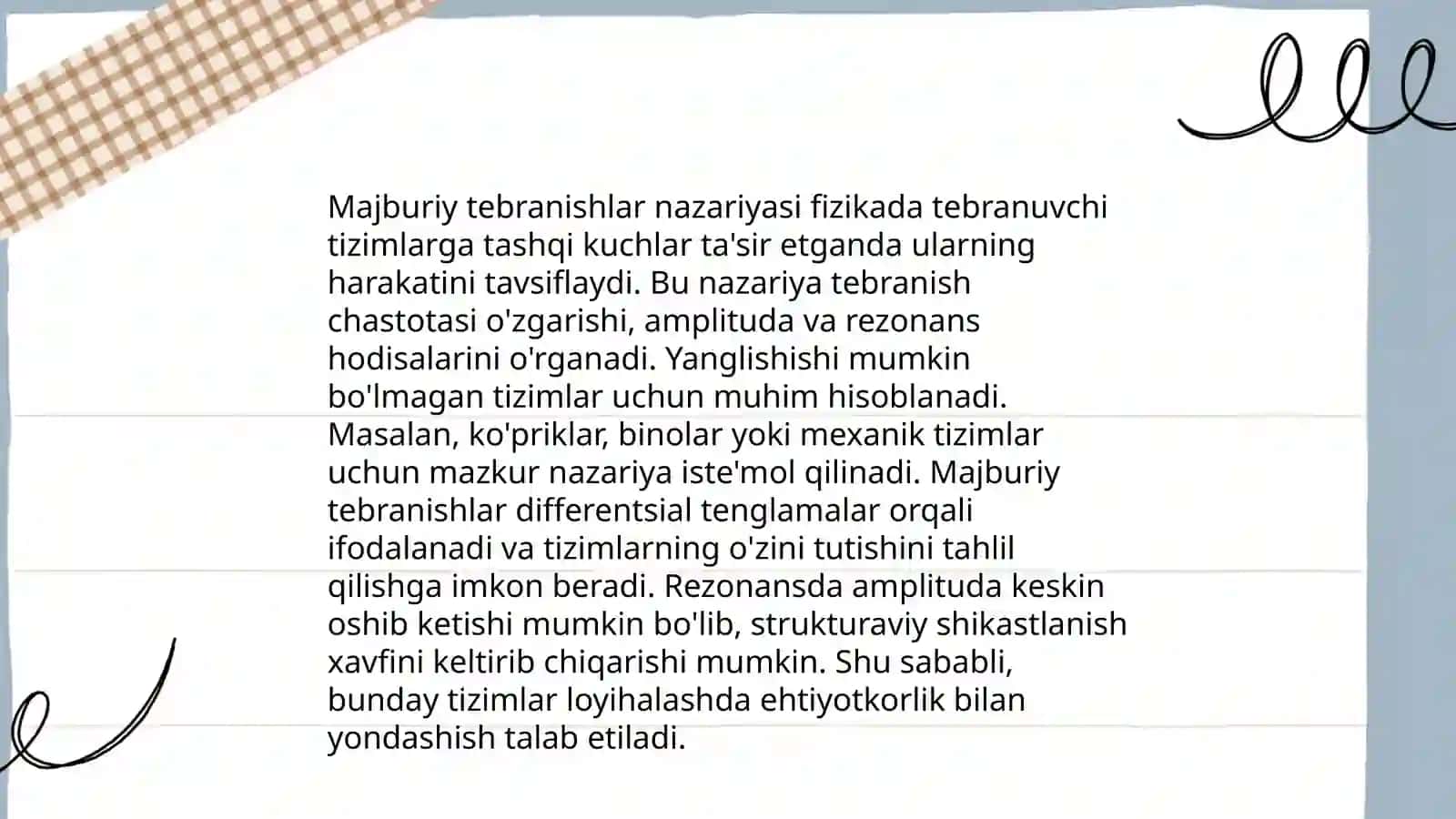 Majburiy tebranishlar va rezonans 3