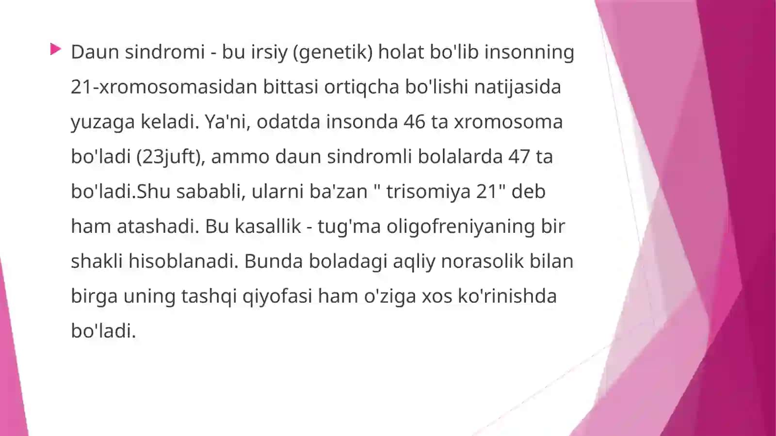 Daun sindromli bolalar va ularning rivojlanishi 3