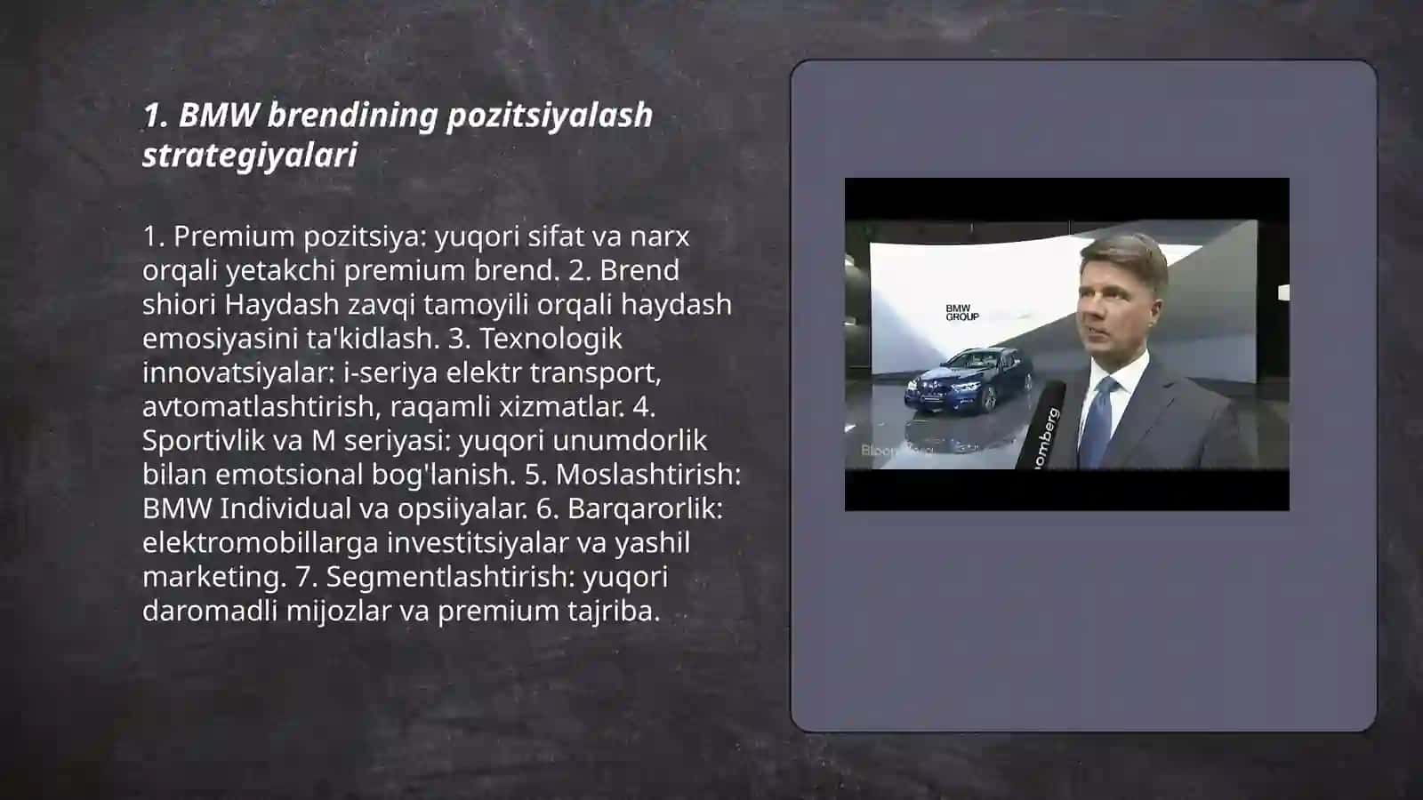 BMW kompaniyasining marketing strategiyalari 3