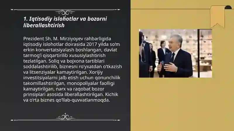 Iqtisodiy islohotlar va bozorni liberallashtirish 3