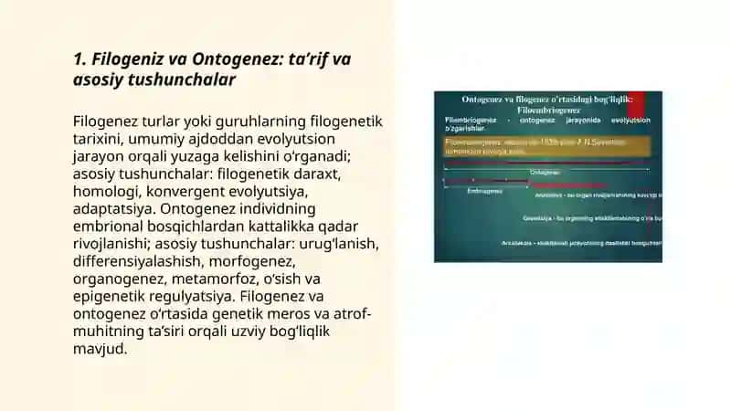 Filogeniz va Ontogenez haqida tushuncha 3