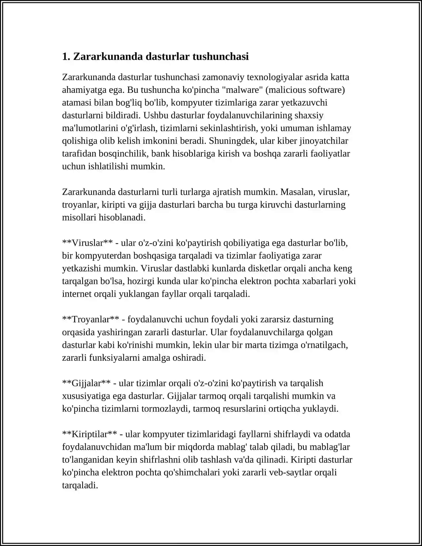 Zararkunanda dasturlar va ularning turlari 3