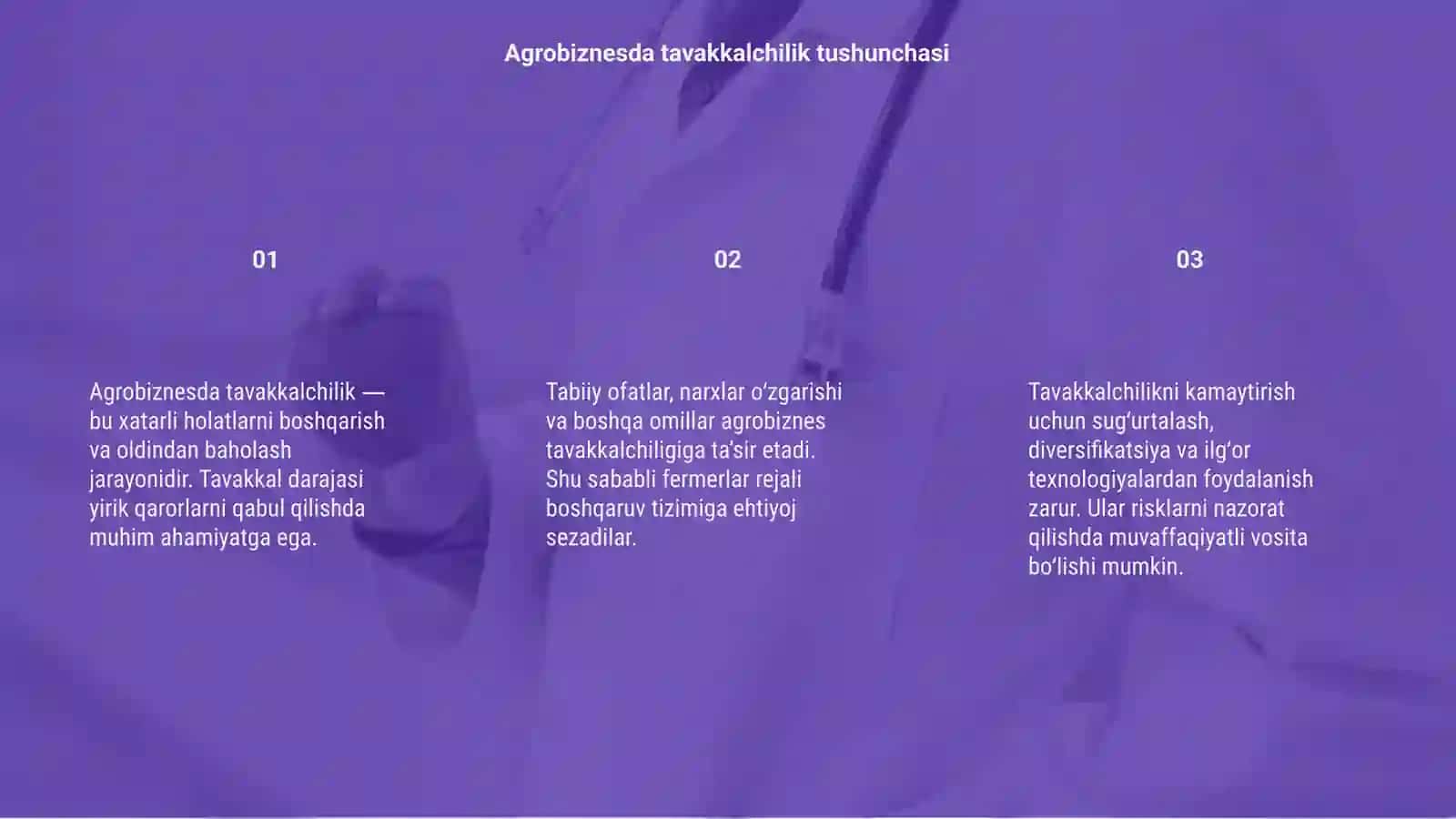 Agrobiznesda tavakkalchilikni boshqarish 3