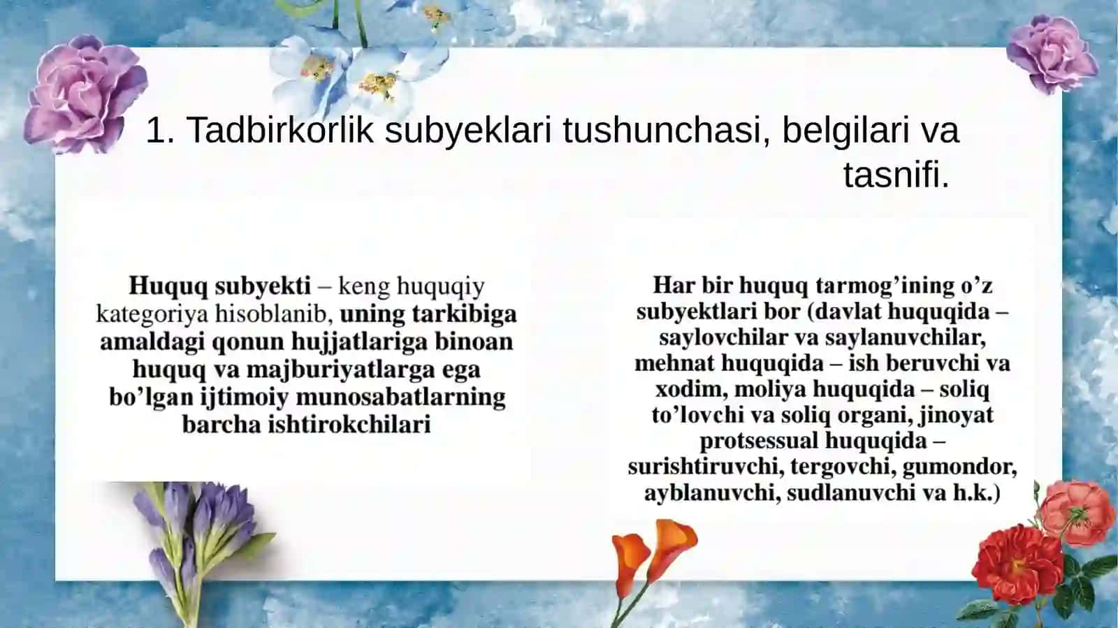 Tadbirkorlik subyektlari 3