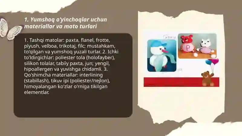 Yumshoq oʻyinchoqlar tayyorlash 3