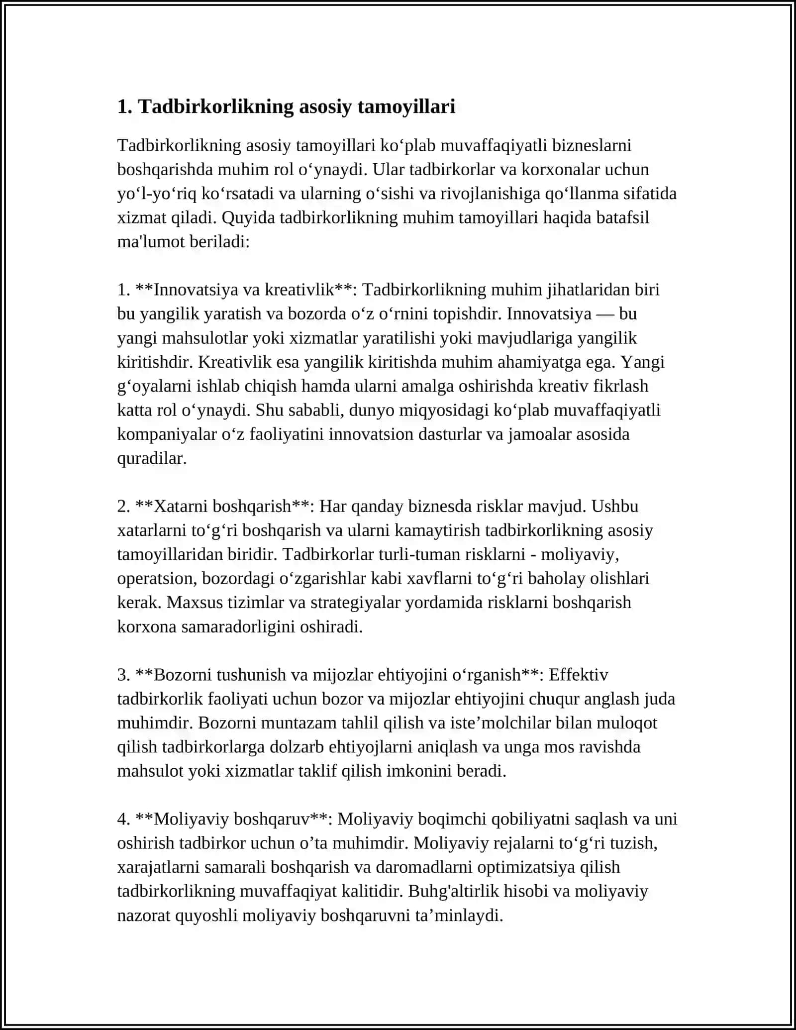 TADBIRKORLIK VA UNING TAMOYILI 3