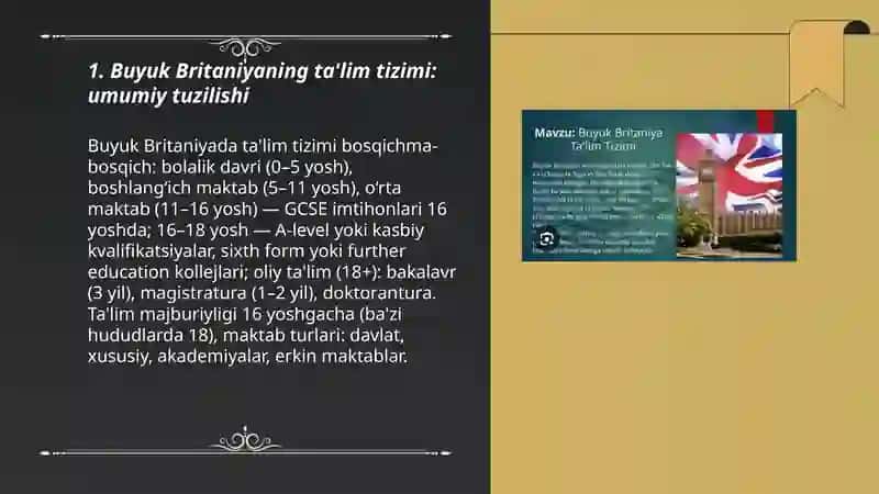 Buyuk Britaniyaning ta'lim tizimi 3