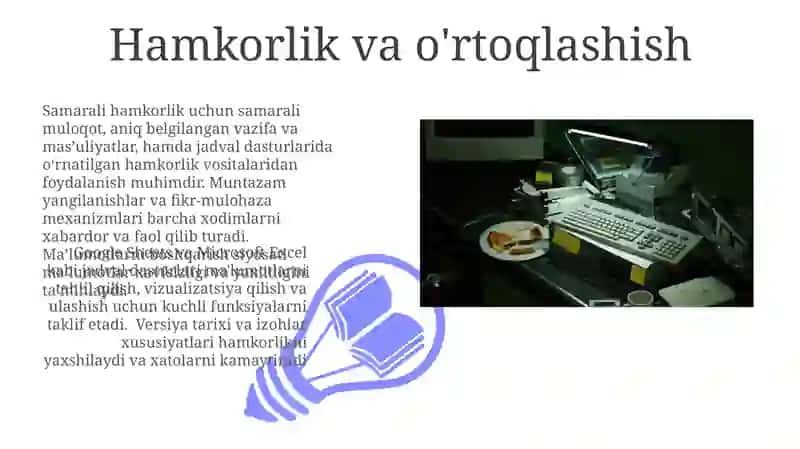 Elektron jadvallar bilan ishlash texnologiyalari 3