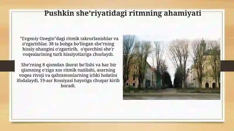 "Yevgeniy Onegin" sheʼriy romanini mutola 3