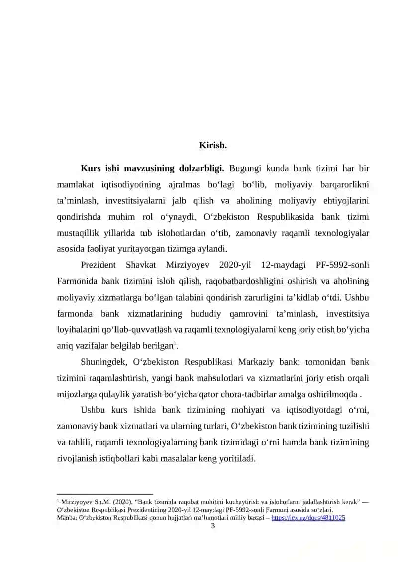 Hozirgi jamiyatning bank tizimi 3