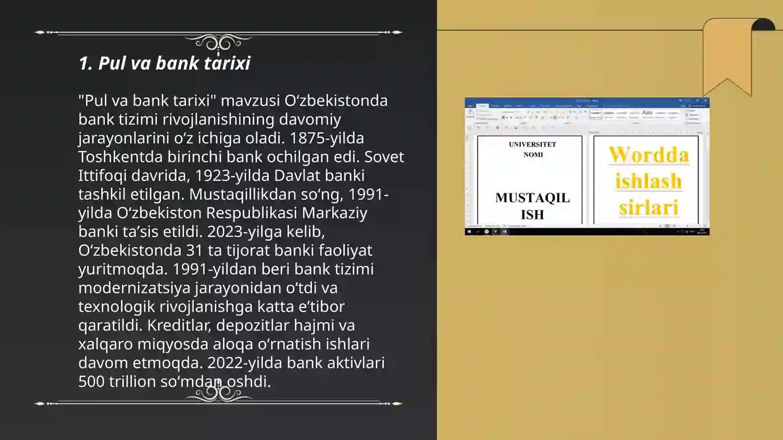 Pul va bank 3