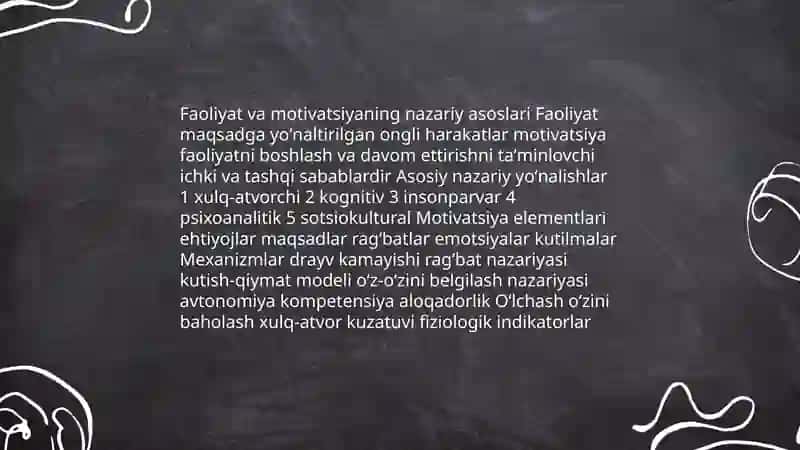 Faoliyat va motivatsiya 3