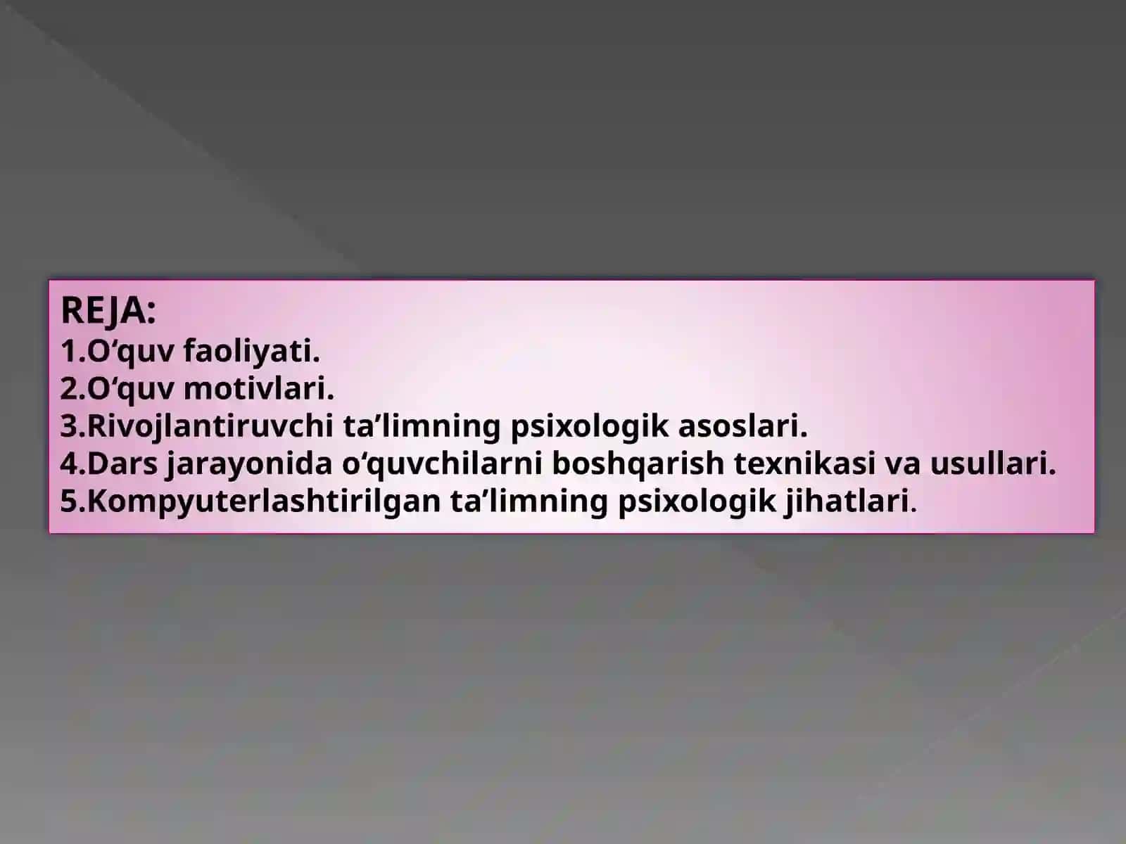 RIVOJLANISH PSIXOLOGIYASIPEDAGOGIKA PSIXOLOGIYA 3