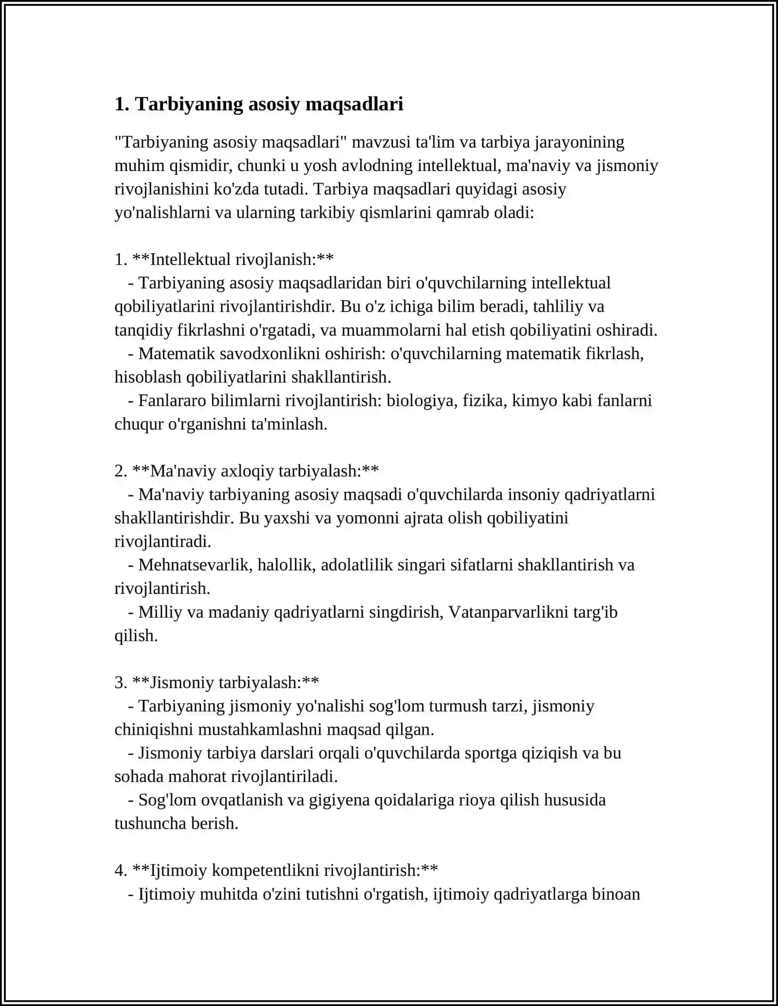 Tarbiyaning Maqsad va Vazifalari 3