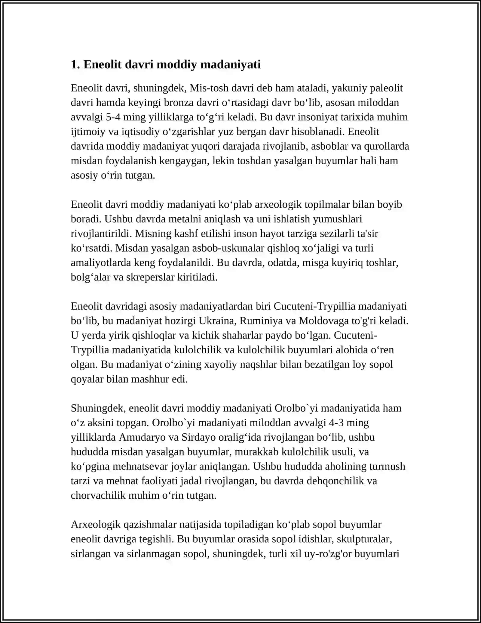 Eneolit Davri Yodgorliklari 3