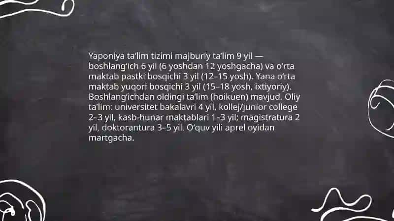 Yaponiya taʼlim tizimi 3