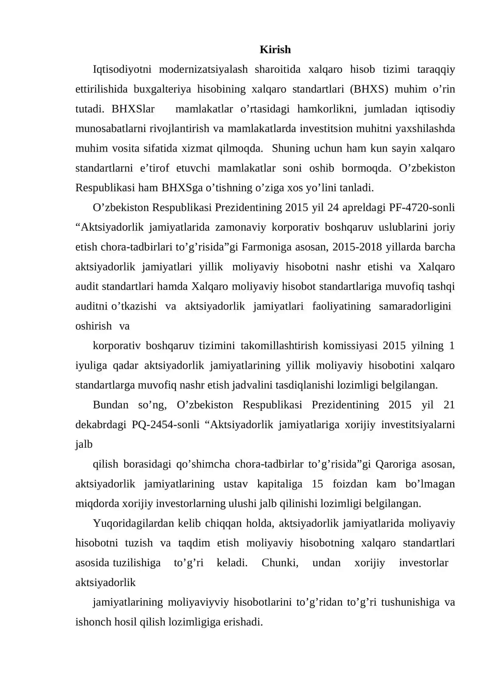 O’zbekistonda moliyaviy hisobotning xalqaro standartlari bo’yicha asoisiy vositalar hisobini yuritishning dolzarb masalalari 3
