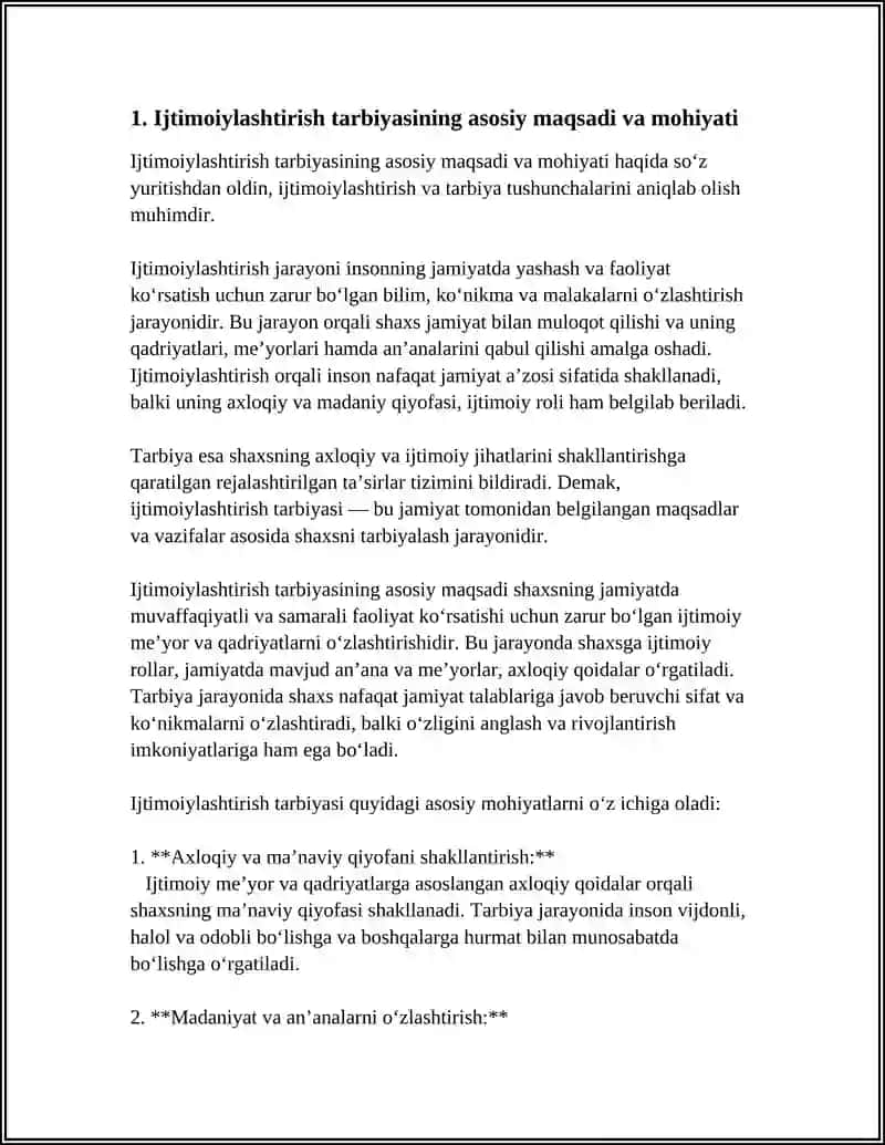 IJTIMOIYLASHTIRISH TARBIYANING BOSH MAQSADI 3