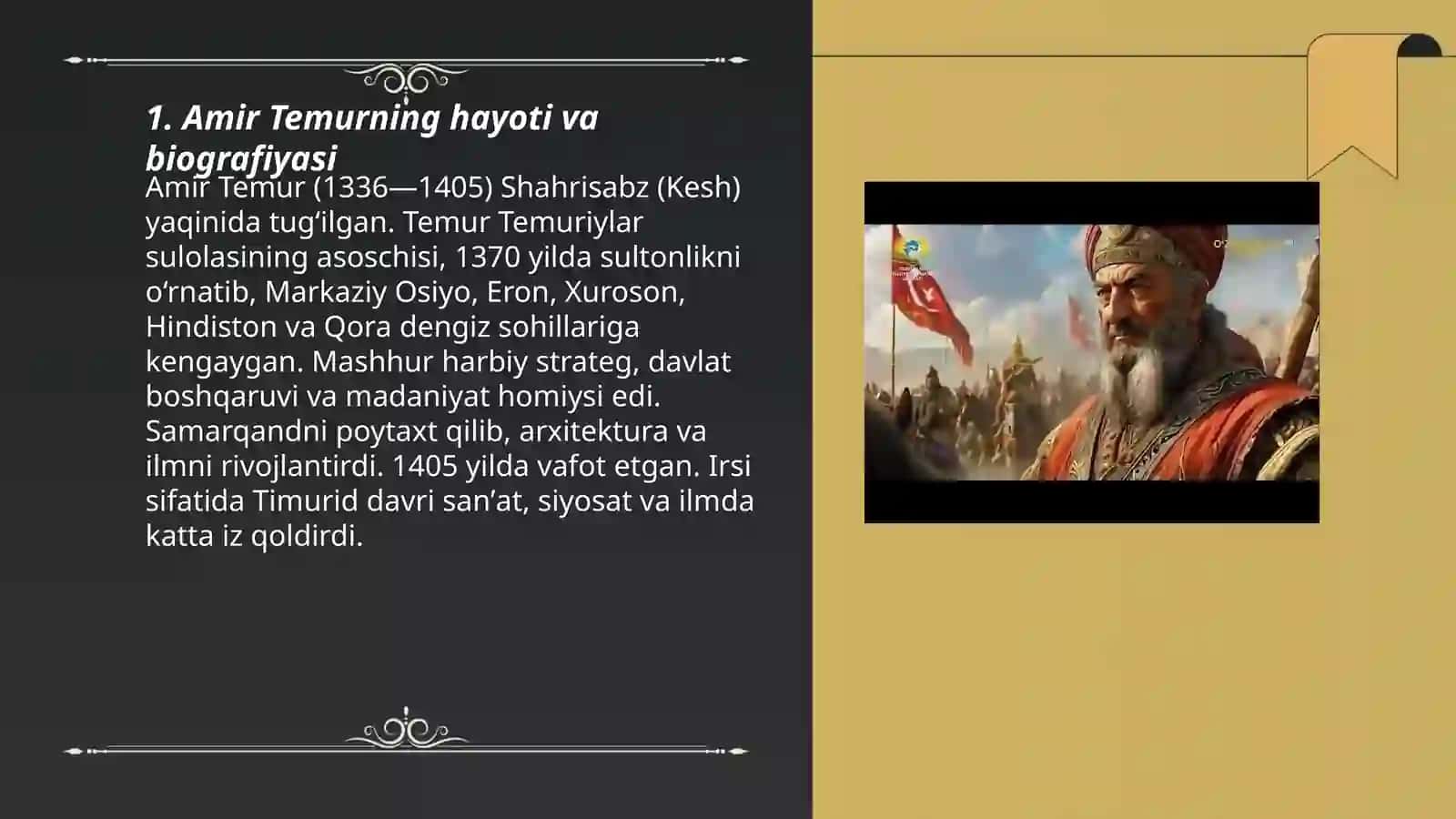 Amir Temurning hayoti va biografiyasi 3