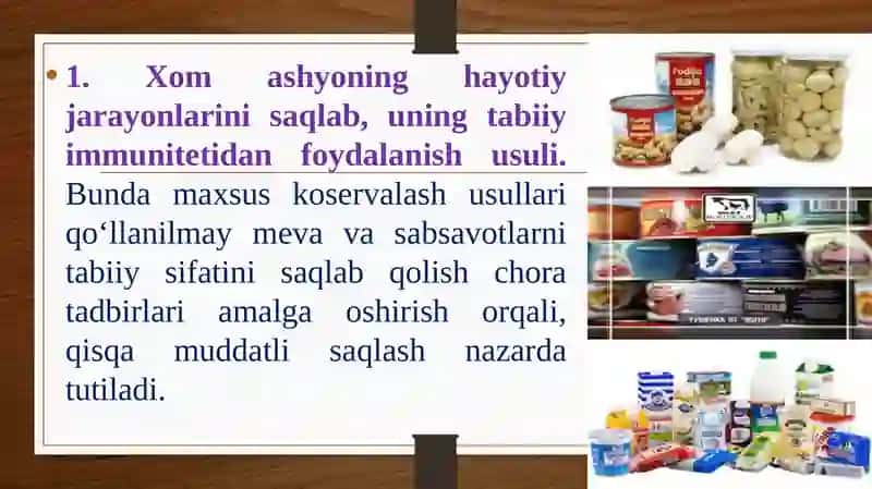 KONSERVALASH USULLARI ASOSLARI VA KONSERVALASH ASOSLARI 3
