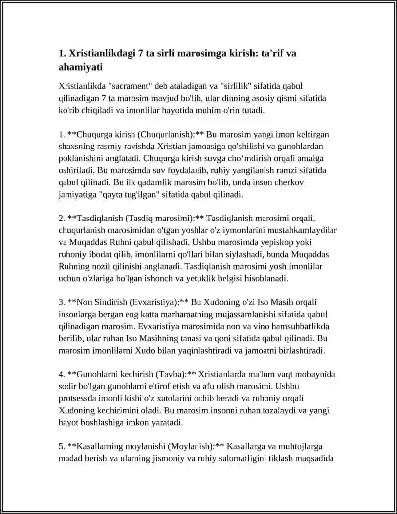 XRISTIANLIKDAGI 7 TA SIRLI MAROSIM 3