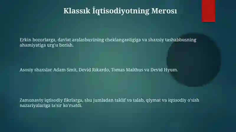 Klassik iqtisodchilar Rikardo Maltus Xyum 3