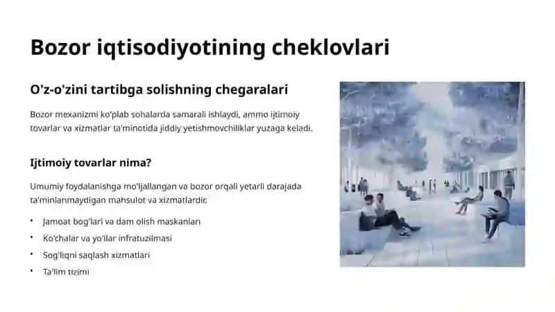 Ijtimoiy tovarlar va bozor yetishmovchiligi 3