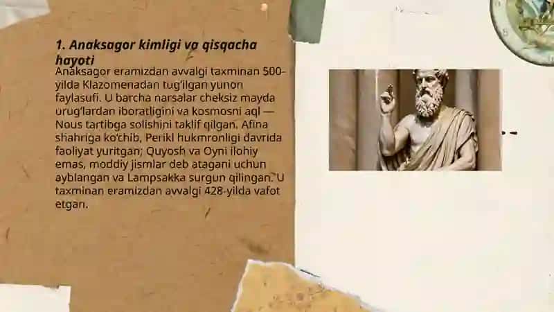 Anaksagor va Burzoe haqida 3