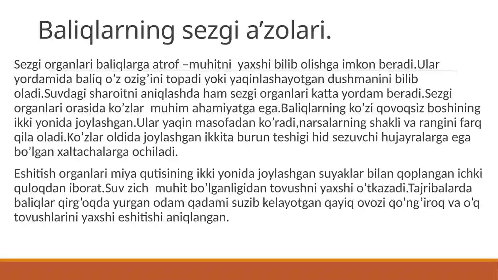 Baliqlarning sezgia’zolari 3