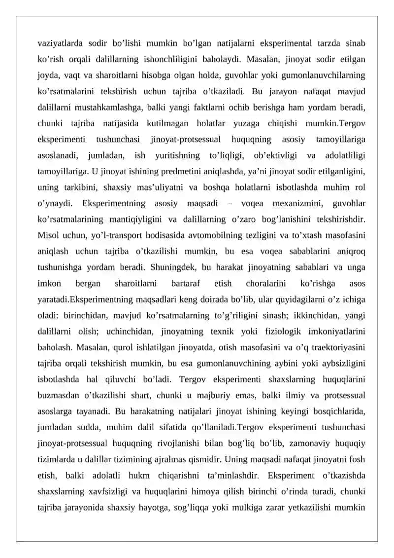 Tergov eksperimenti o’tkazish asoslari va tartibi 3