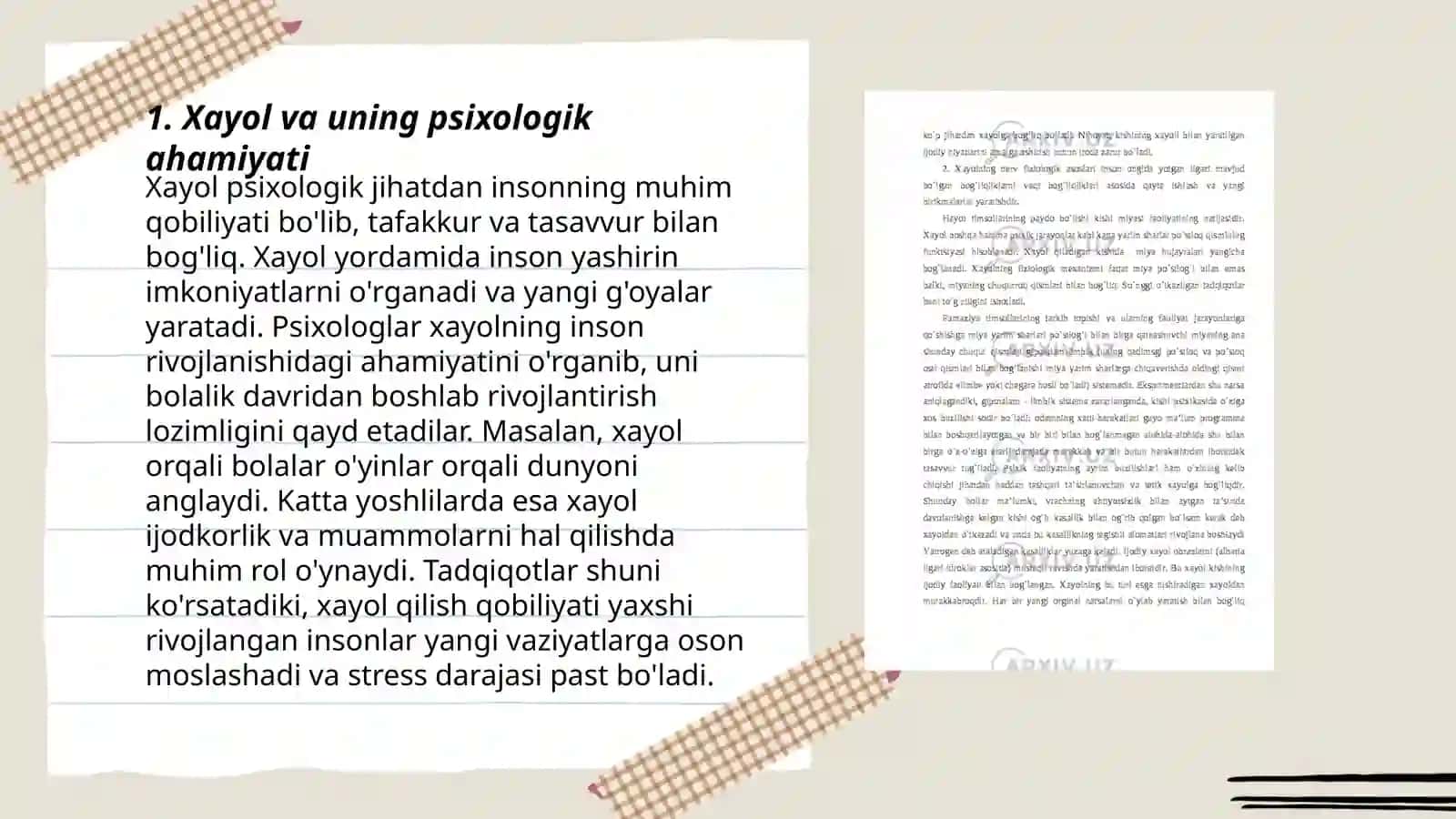 Xayol haqida tushuncha 3