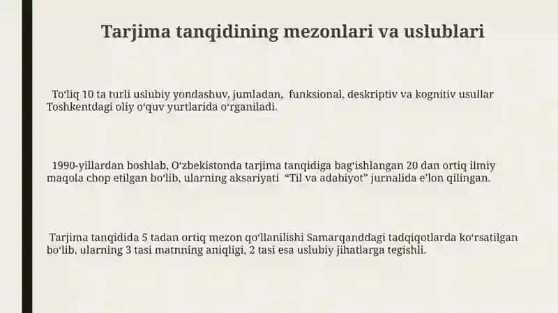 Tarjima nazariyasi va tanqidi muammolari 3