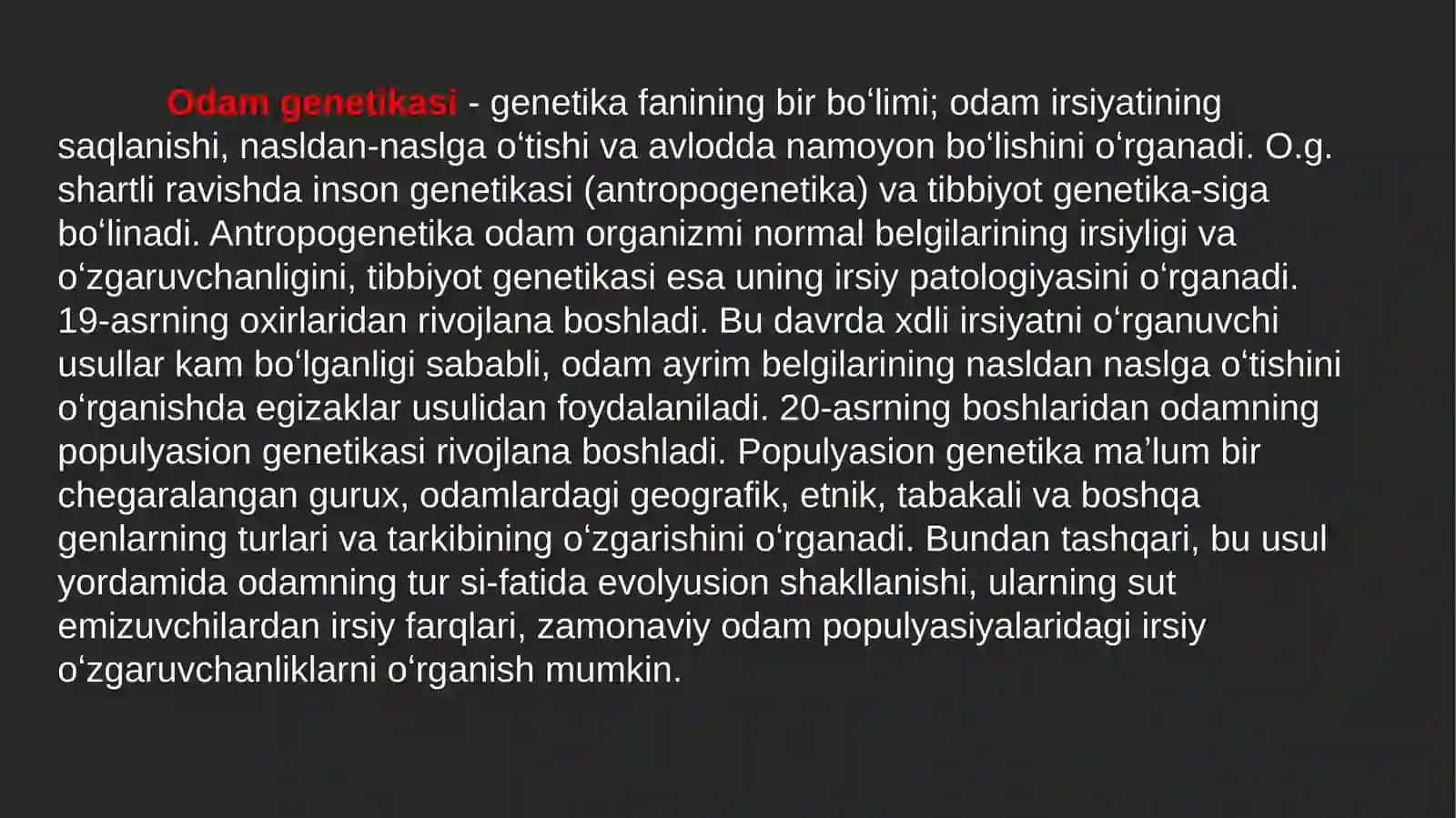 Odamgenetikasining o'rganish usullari 3