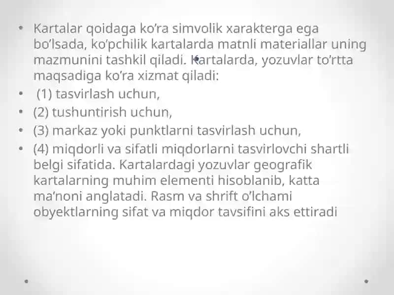 Geografik kartalardagi yozuvlarning ahamiyati 3