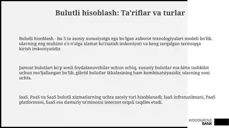 Bulutli hisoblashning biznesdagi qo'llanilishi va afzalliklari 3