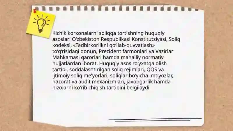 Kichik korxonalarni soliqqa tortish 3