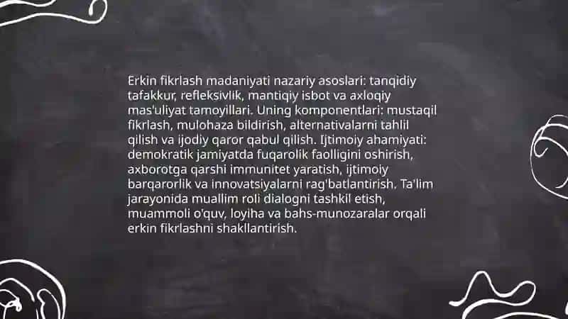 Erkin fikrlash madaniyati 3