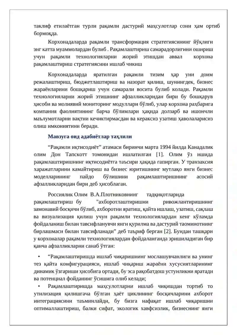 Рақамли тизимларни жорий этиш 3