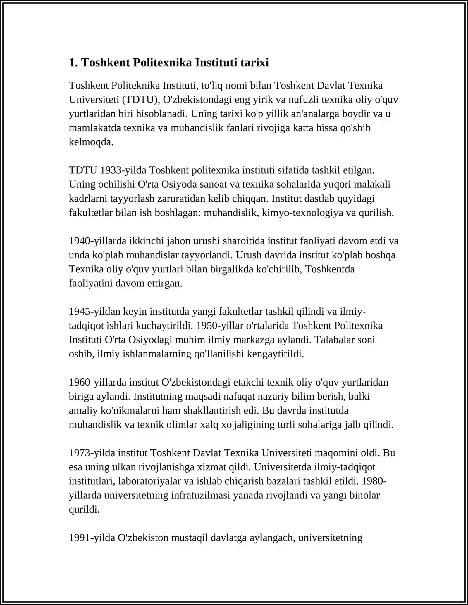 TOSHKENT POLETEXNIKA INSITUTI HAQIDA 3