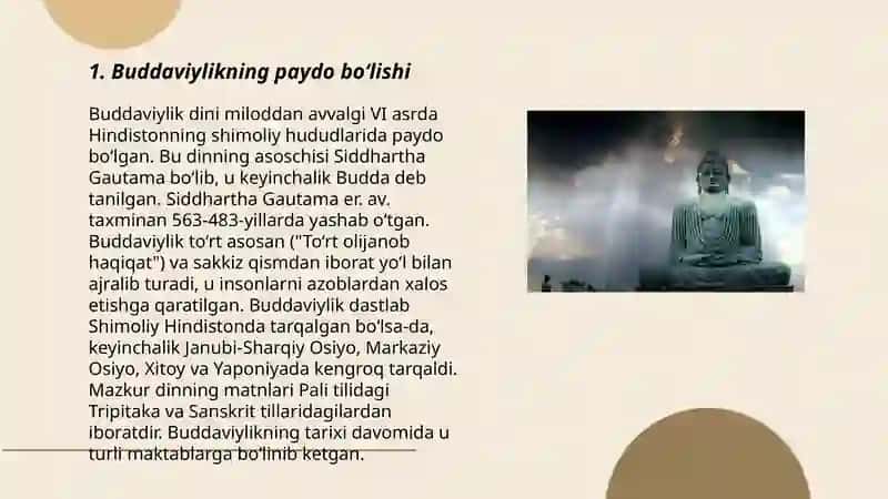 Buddaviylikning paydo bo‘lishi 3