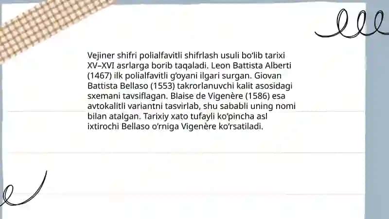 Vejiner shifri 3