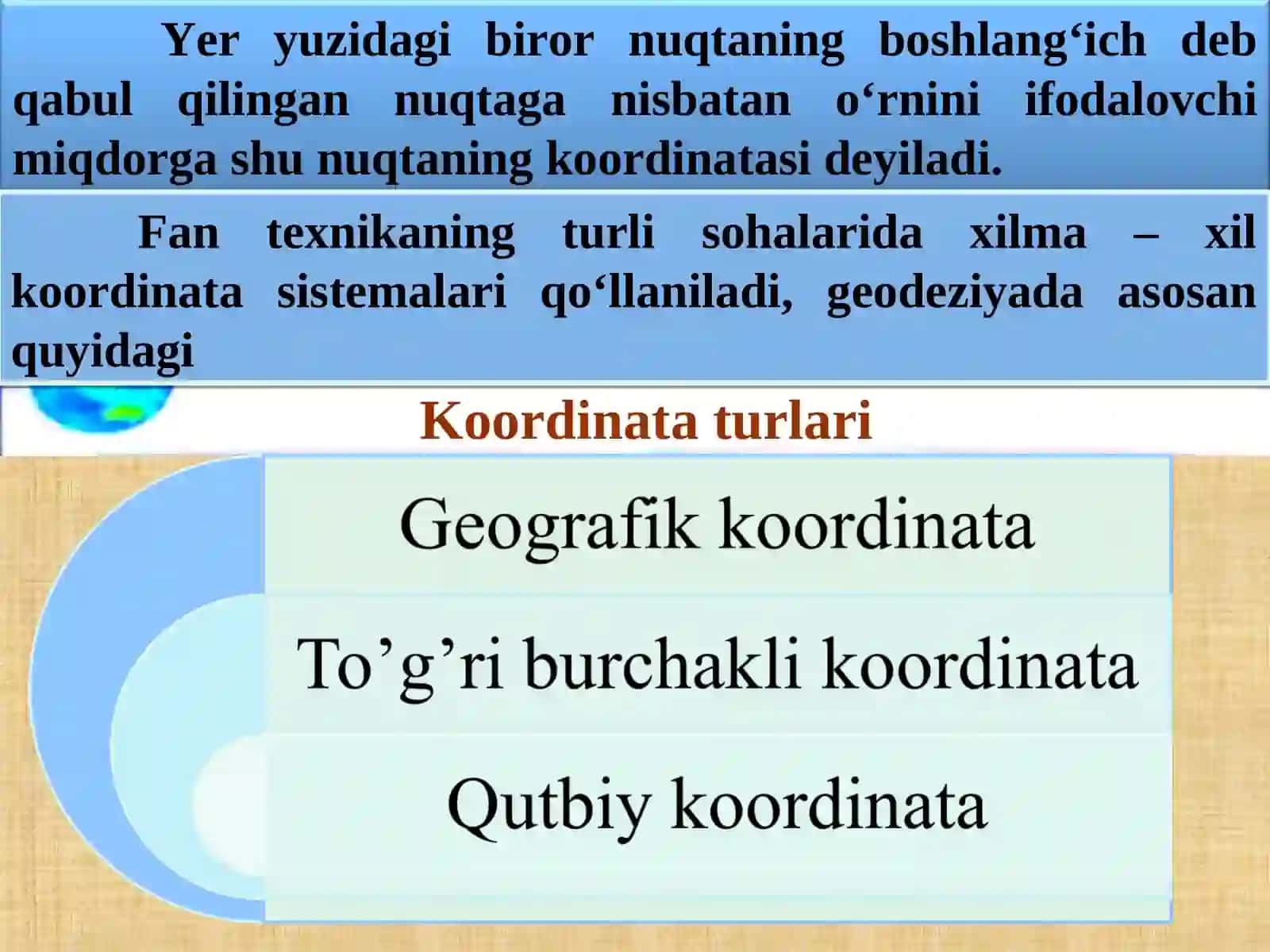 GEODEZIK KOORDINATALAR SISTEMASI 3