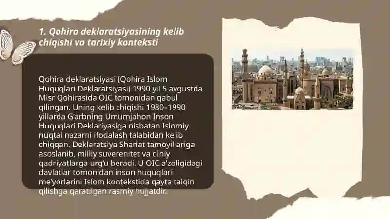 Qohira deklaratsiyasi tarixi va mazmuni 3